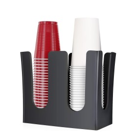 Organizer for cups and lids with 2 sections
