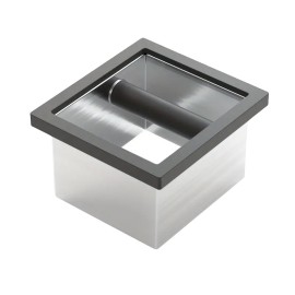 In-Counter coffee grounds knock box 