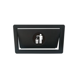 In-counter flap for waste bin access