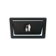 In-counter flap for waste bin access