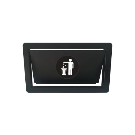 In-counter flap for waste bin access