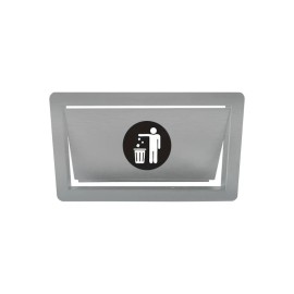 In-counter flap for waste bin access
