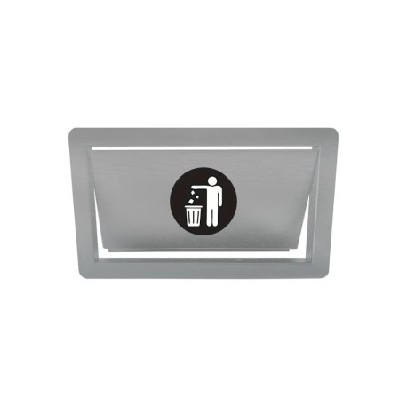 In-counter flap for waste bin access